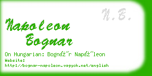 napoleon bognar business card